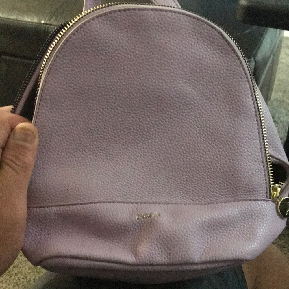 Riona- Peony Lavender Pebbled Mini Backpack - Unbranded